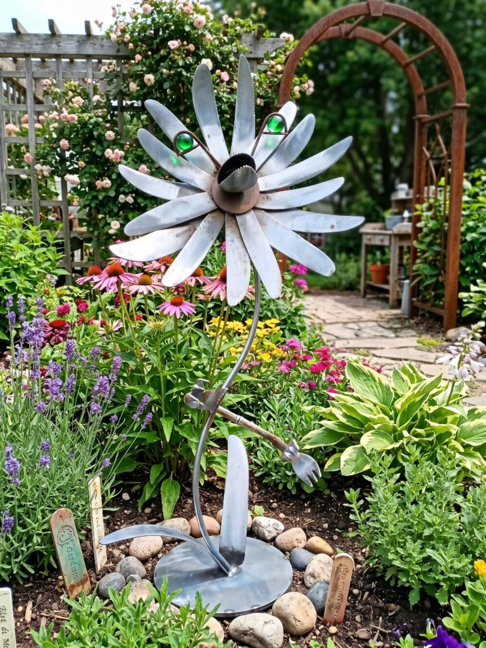 Feed Me Seymour! Handmade Metal Steel Flower Character Upcycled Sculpture Unique